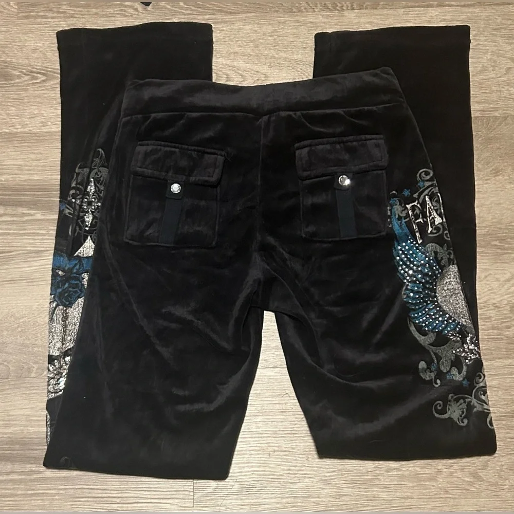 Velour tracksuit pants - Picture 2 of 4